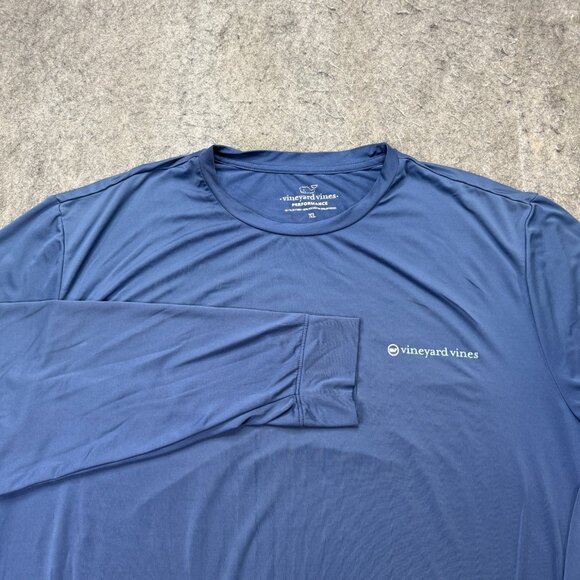 Vineyard Vines Other - Vineyard Vines Performance T-Shirt Men XL Blue Long Sleeve Stretch Boat B169